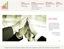 Tablet Screenshot of bridgeeuropeconsulting.com